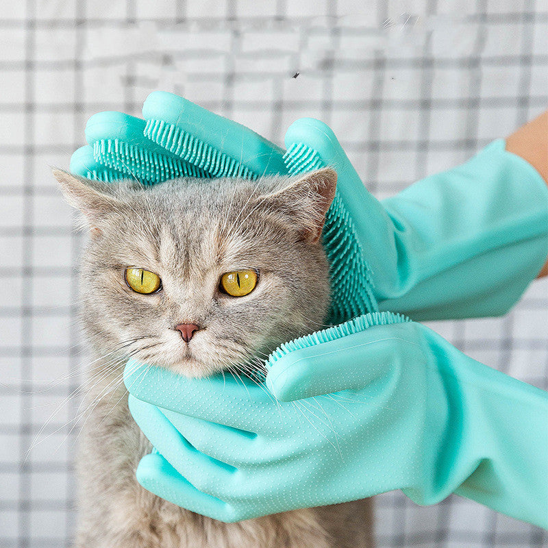 Pet Grooming Made Fun with the Ultimate Silicone Brush Glove! - Paws and Claws warehouse